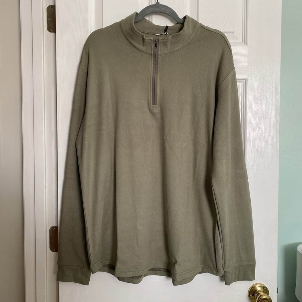 Men’s XXL Swannies Golf 1/4 Zip Olive Green Pullover (new with tags)